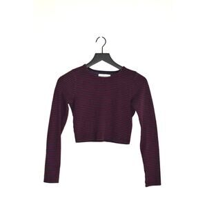 Abercrombie & Fitch Blue/Red Striped Long Sleeve Size M